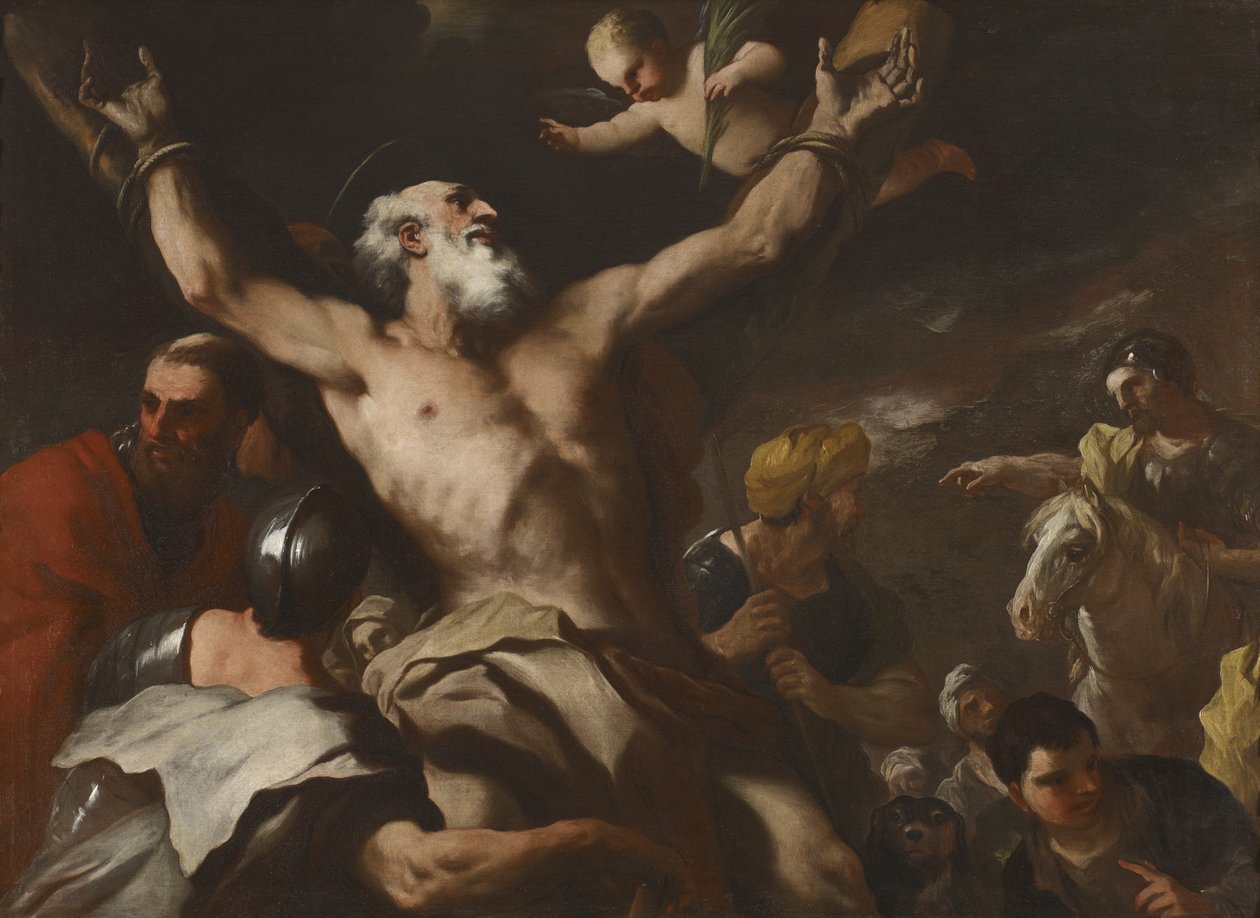 Szent András keresztre feszítése, 1660 körül alkotó: Luca Giordano
