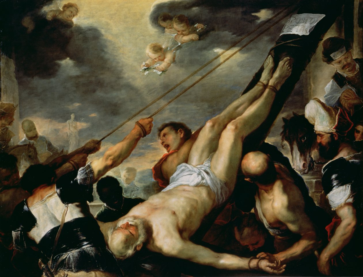 Szent Péter keresztre feszítése, 1660 körül alkotó: Luca Giordano