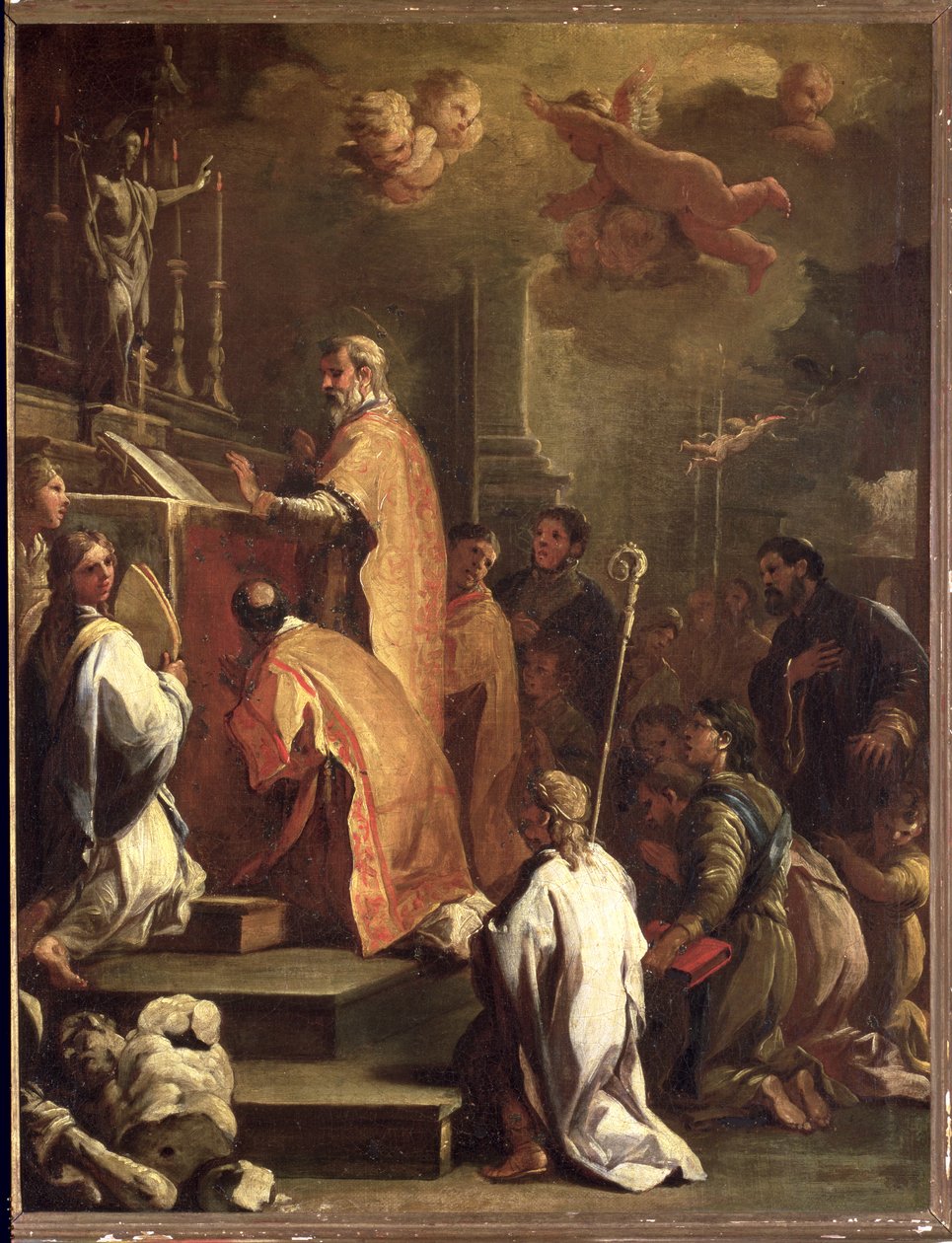 Szent Gergely miséje alkotó: Luca Giordano