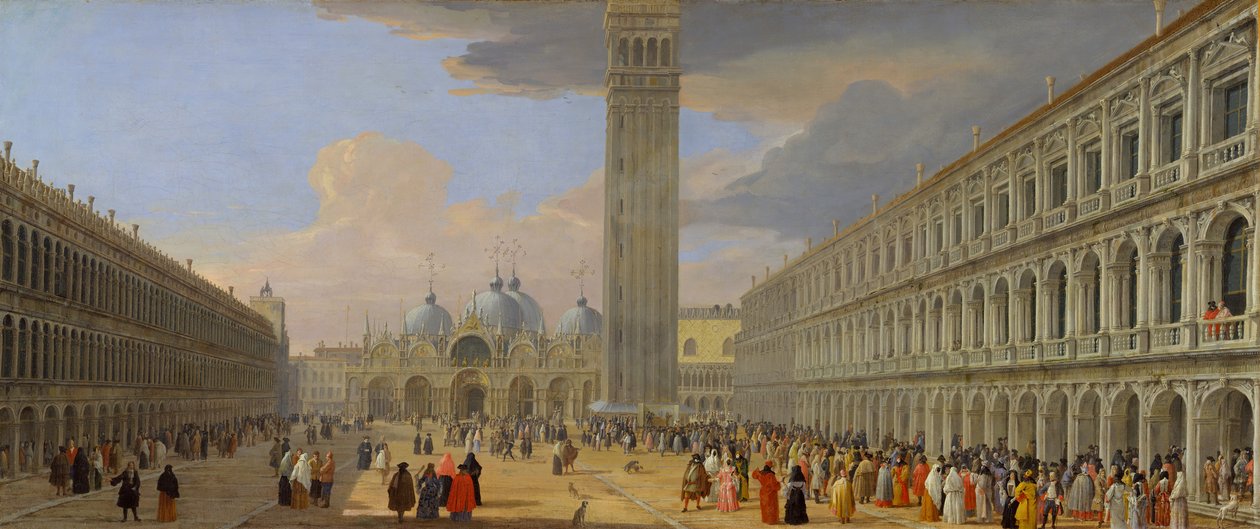 Piazza San Marco, Velence, kb. 1709. alkotó: Luca Carlevarijs