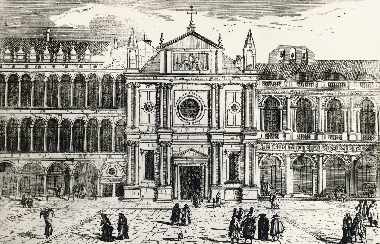 San Geminianus templom (lebontották 1807-ben) alkotó: Luca Carlevaris