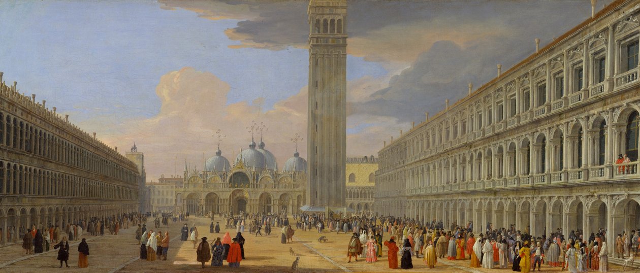 Piazza San Marco, Velence, 1709 körül alkotó: Luca Carlevaris