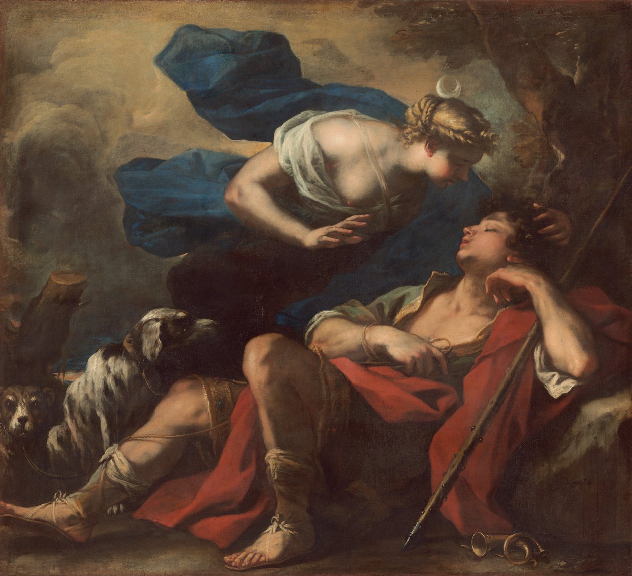 Diana és Endymion c. 16751680. alkotó: Luca Giordano