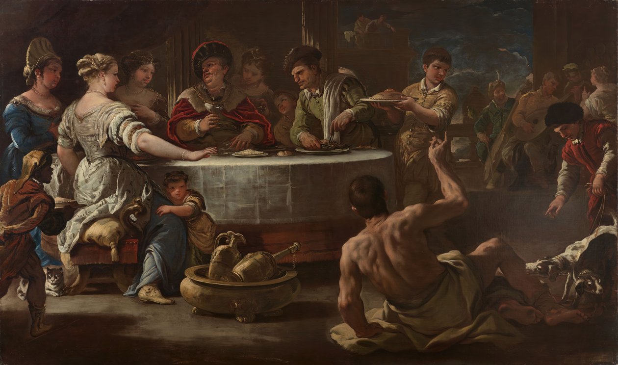 Merülések és Lázár, 1680. alkotó: Luca Giordano