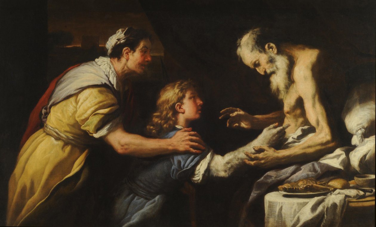 Izsák megáldja Jákóbot. alkotó: Luca Giordano