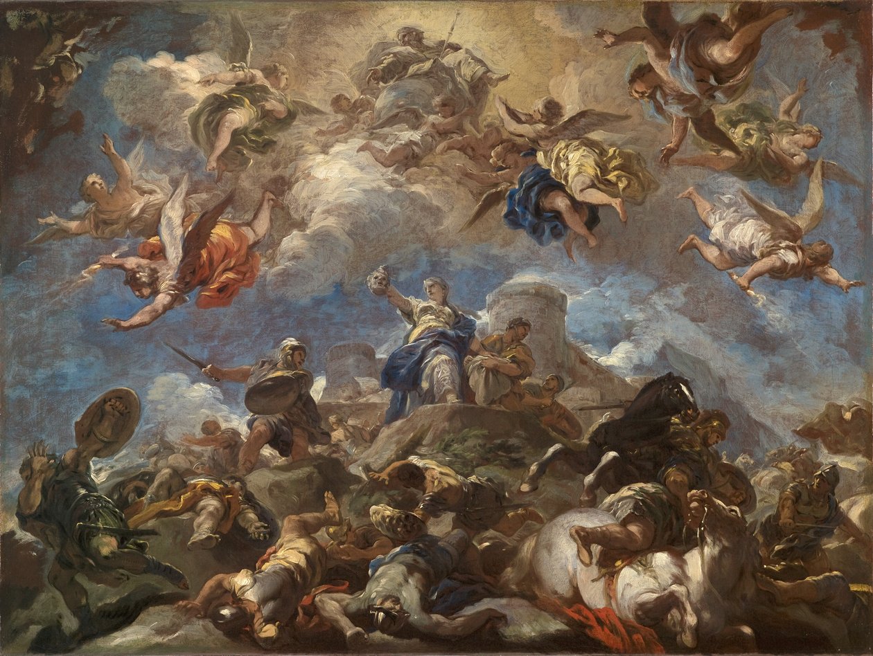 Judit mutatja Holofernész fejét alkotó: Luca Giordano