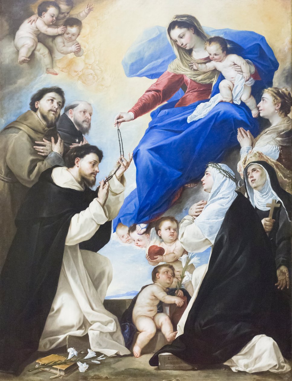 Rózsafüzér Madonna alkotó: Luca Giordano