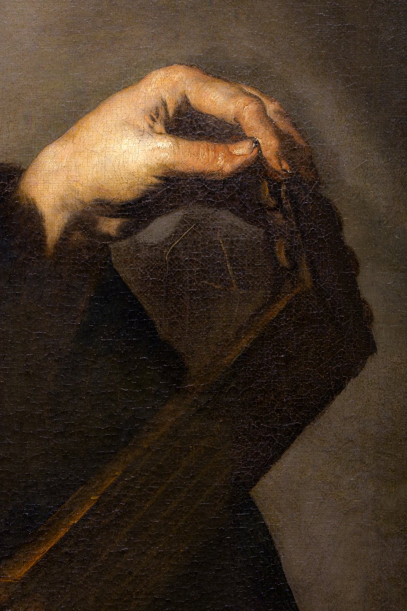 Zenész hangolja a lantját (részlet) alkotó: Luca Giordano