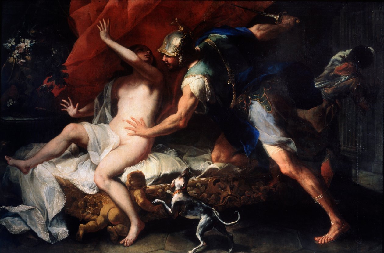 Tarquinius és Lucretia”. alkotó: Luca Giordano