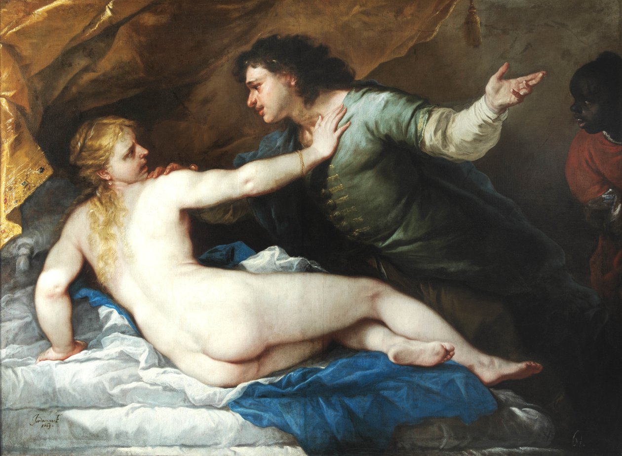 Tarquinius és Lucretia, 1663. alkotó: Luca Giordano