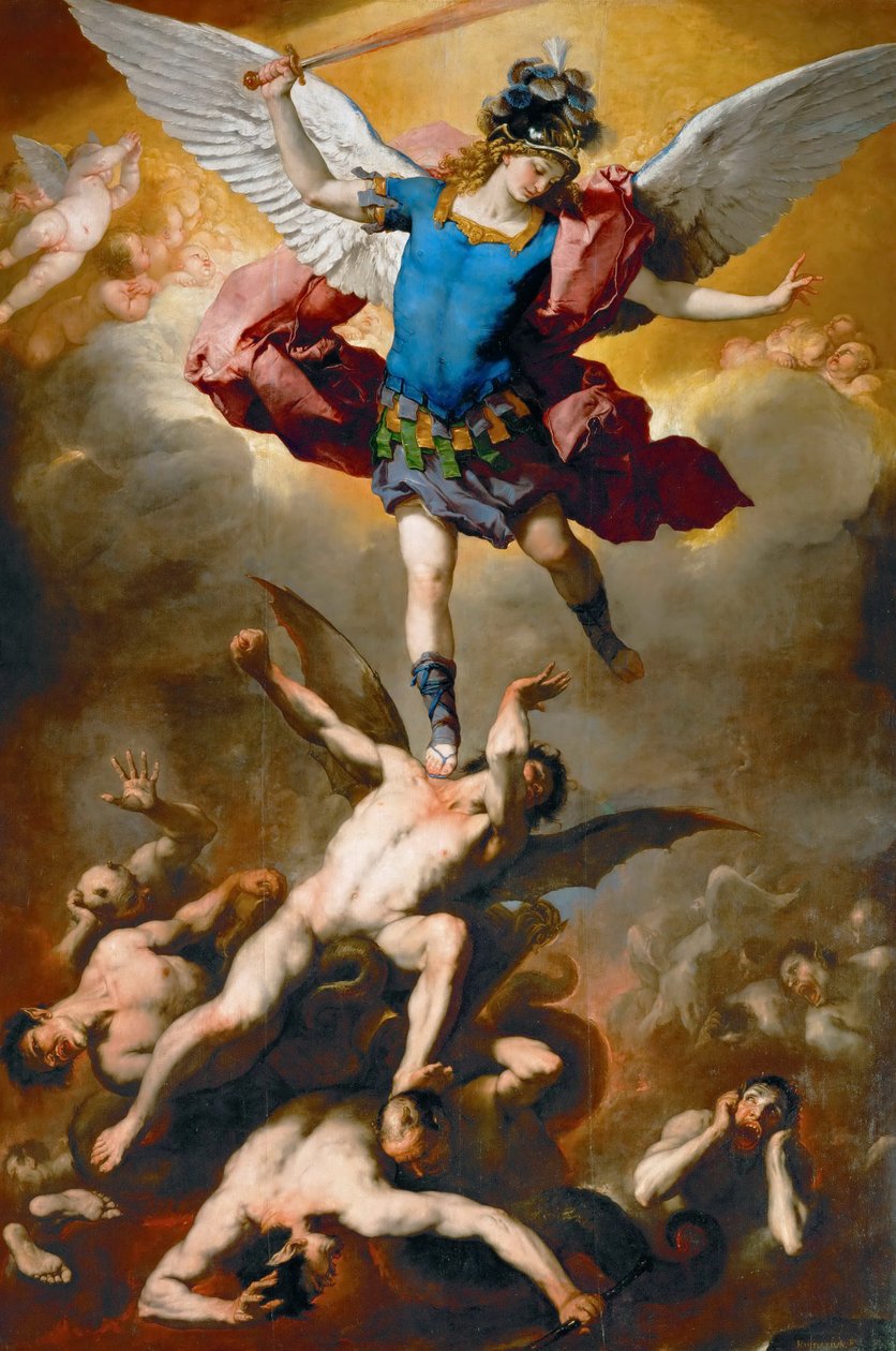 A lázadó angyalok bukása alkotó: Luca Giordano