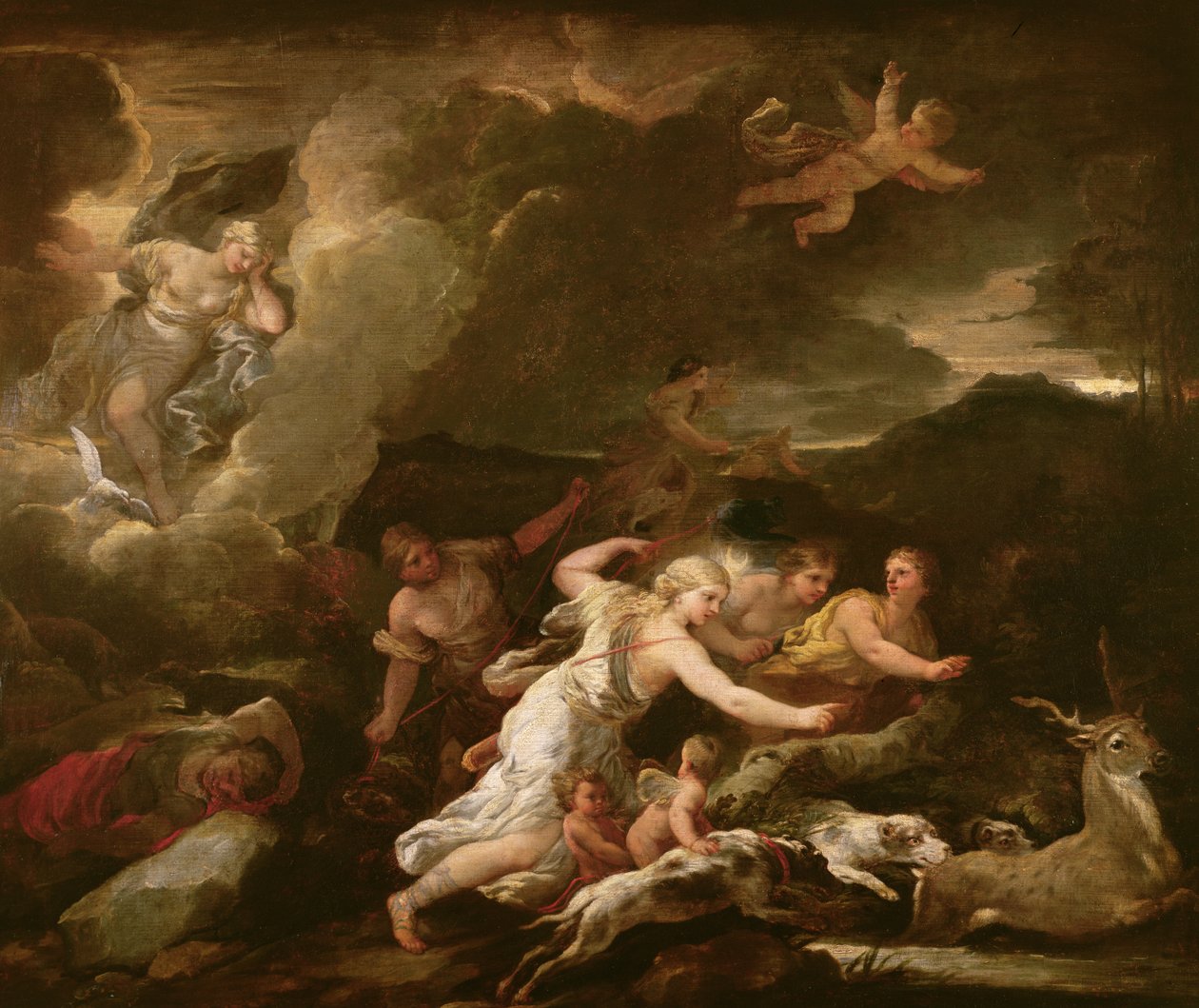 Diana vadászata alkotó: Luca Giordano