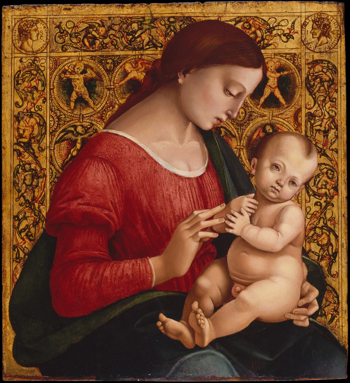 Madonna és gyermeke, kb. 1505-7. alkotó: Luca Signorelli