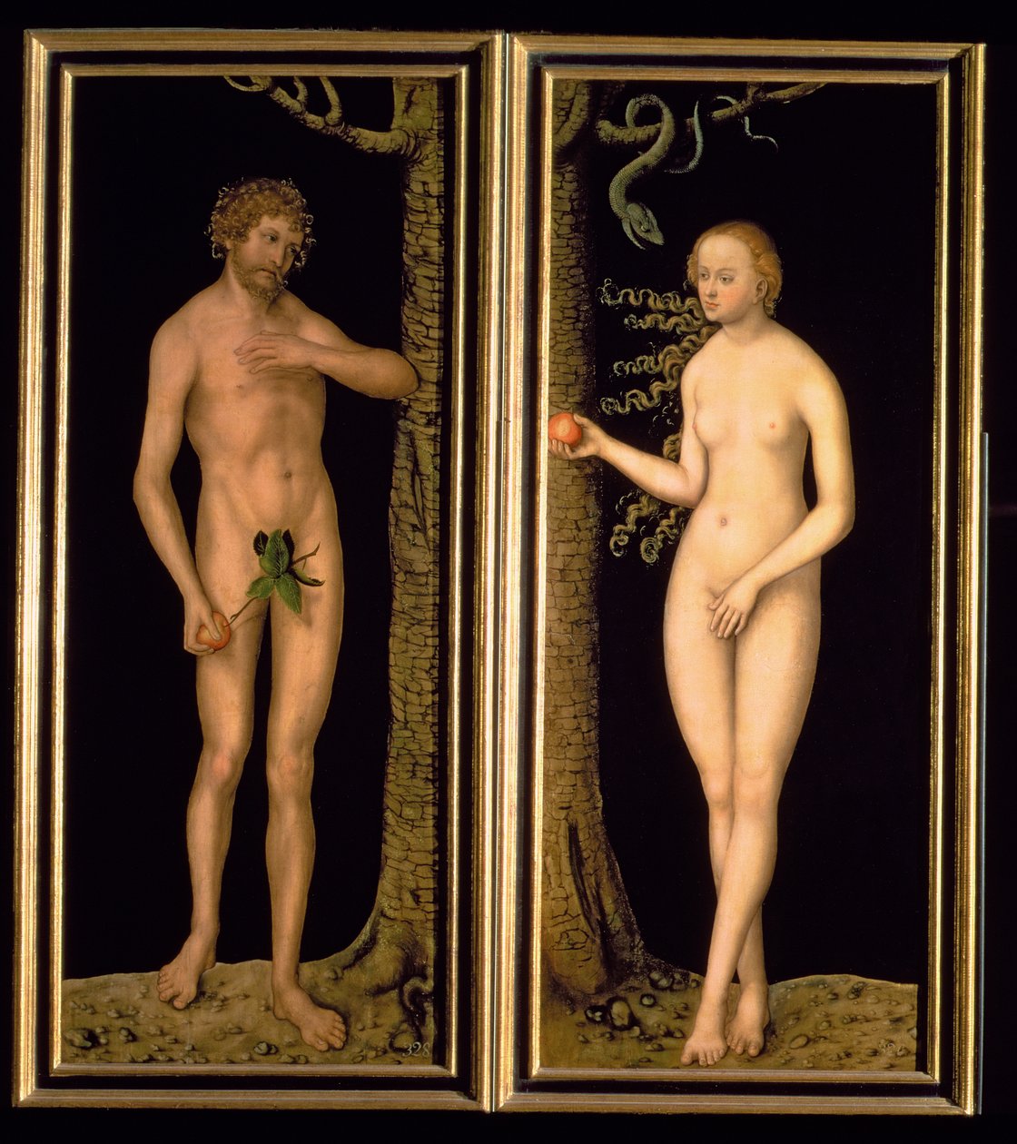 Ádám és Éva, 1537 (panel) alkotó: Lucas Cranach the Elder