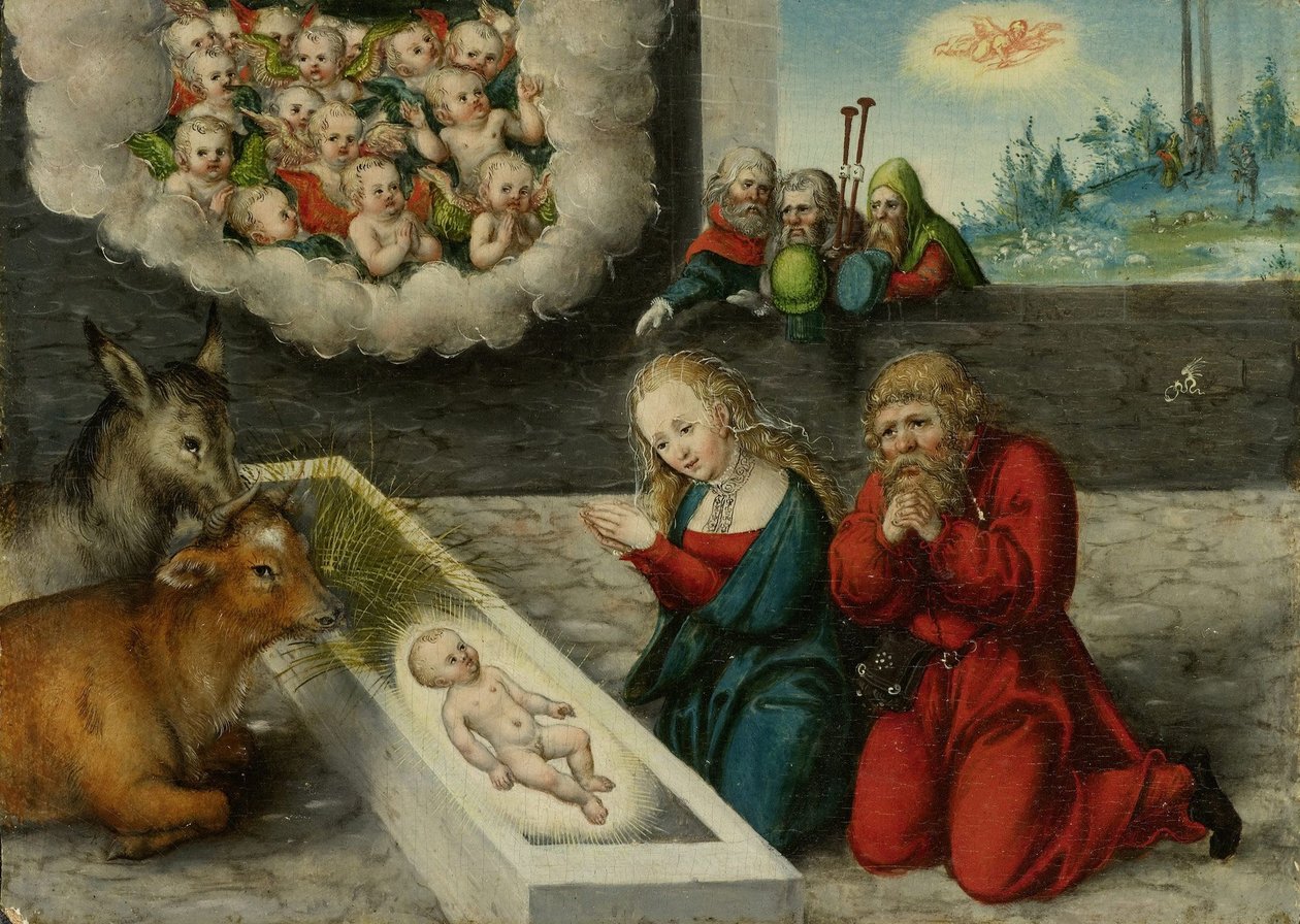 Krisztus imádása alkotó: Lucas Cranach the Elder