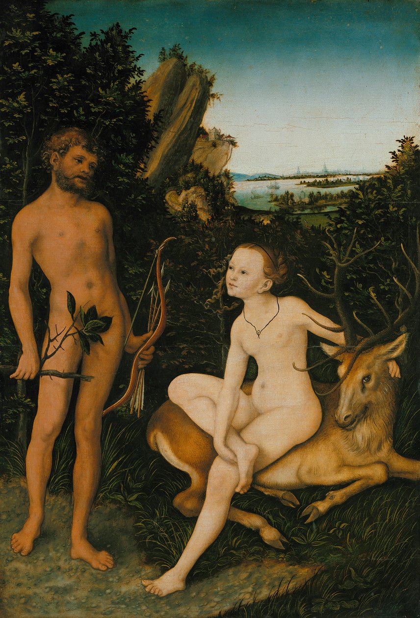Apollo és Diana egy erdős tájon alkotó: Lucas Cranach the Elder