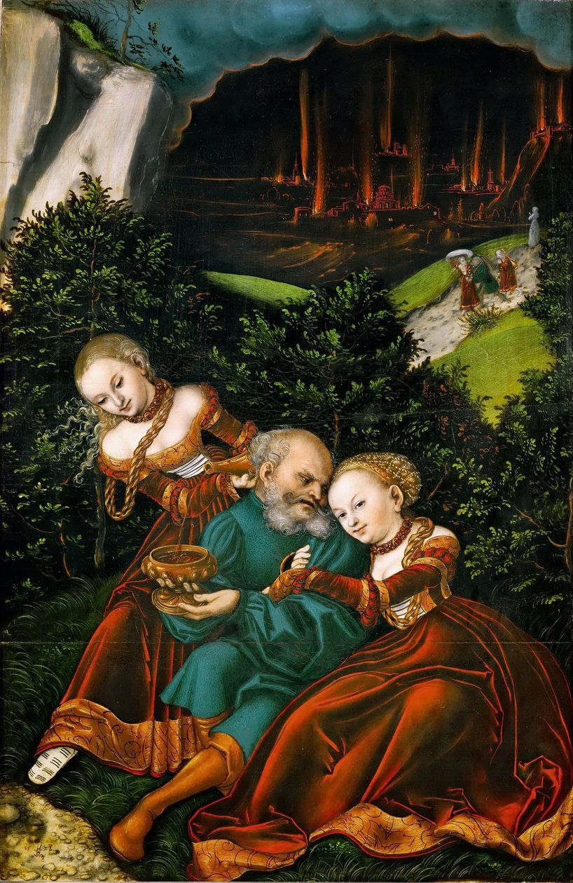 Lót és lányai alkotó: Lucas Cranach the Elder