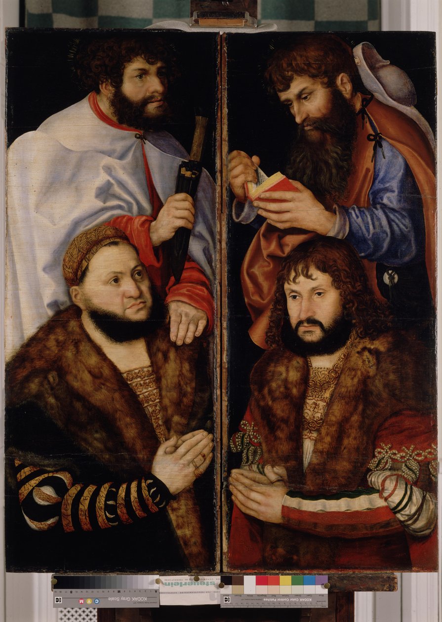 Szűz Mária oltárkép, vagy úgynevezett hercegi oltárkép [bal szárny] alkotó: Lucas Cranach the Elder