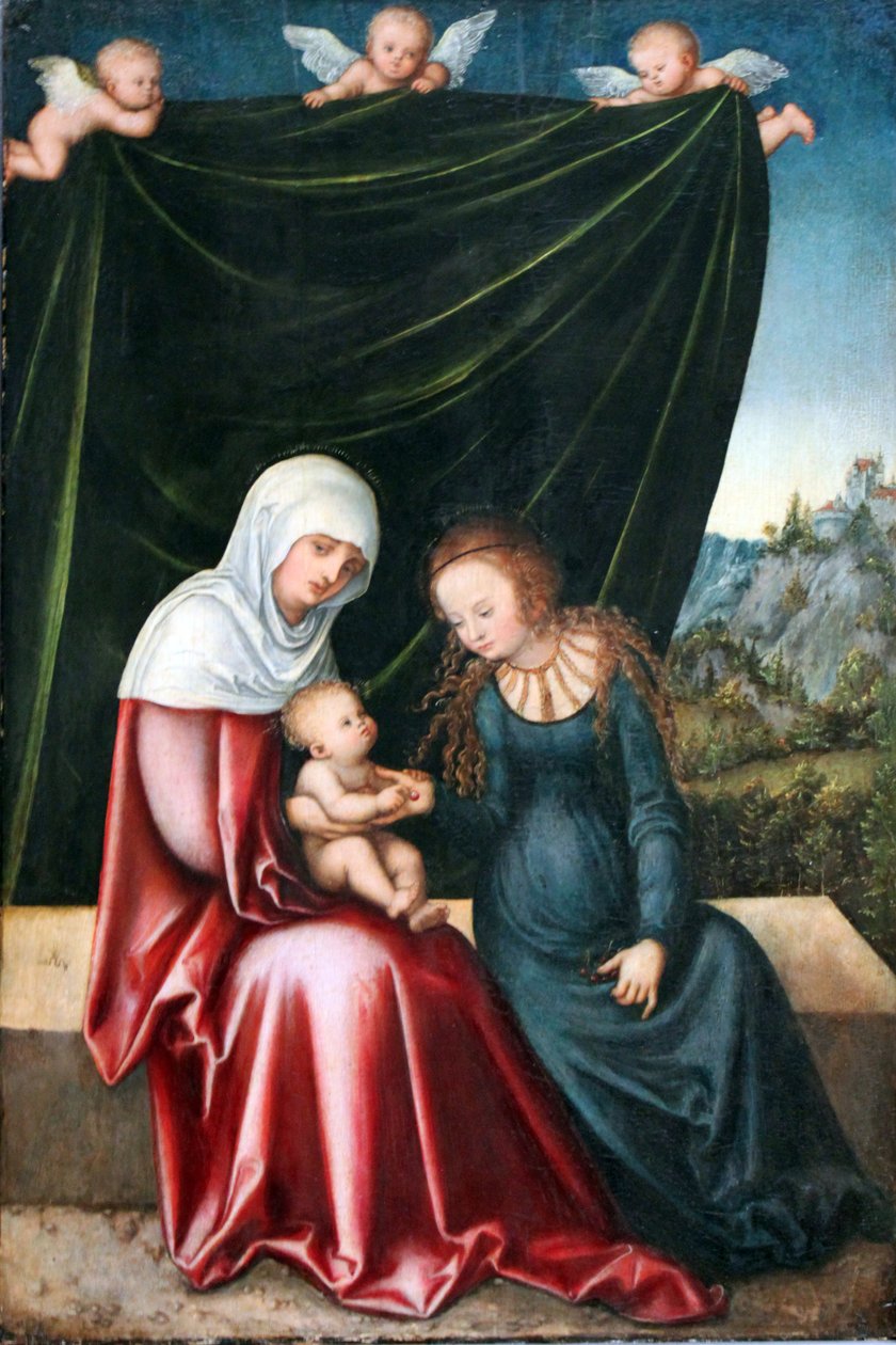 Szent Anna Selbdritt a kőpadon alkotó: Lucas Cranach the Elder