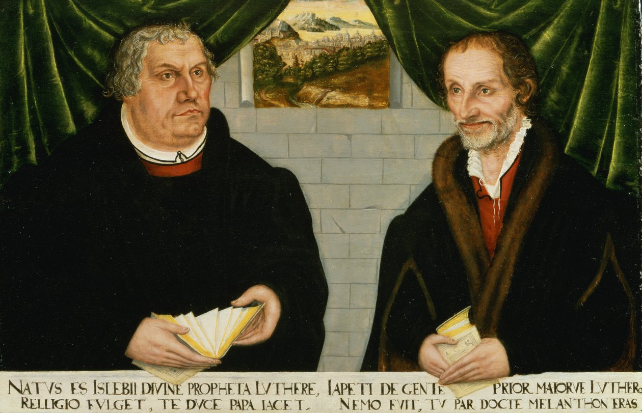 Luther Márton (1483-1546) és Philip Melanchthon (1497-1560) kettős portréja alkotó: Lucas Cranach the Younger
