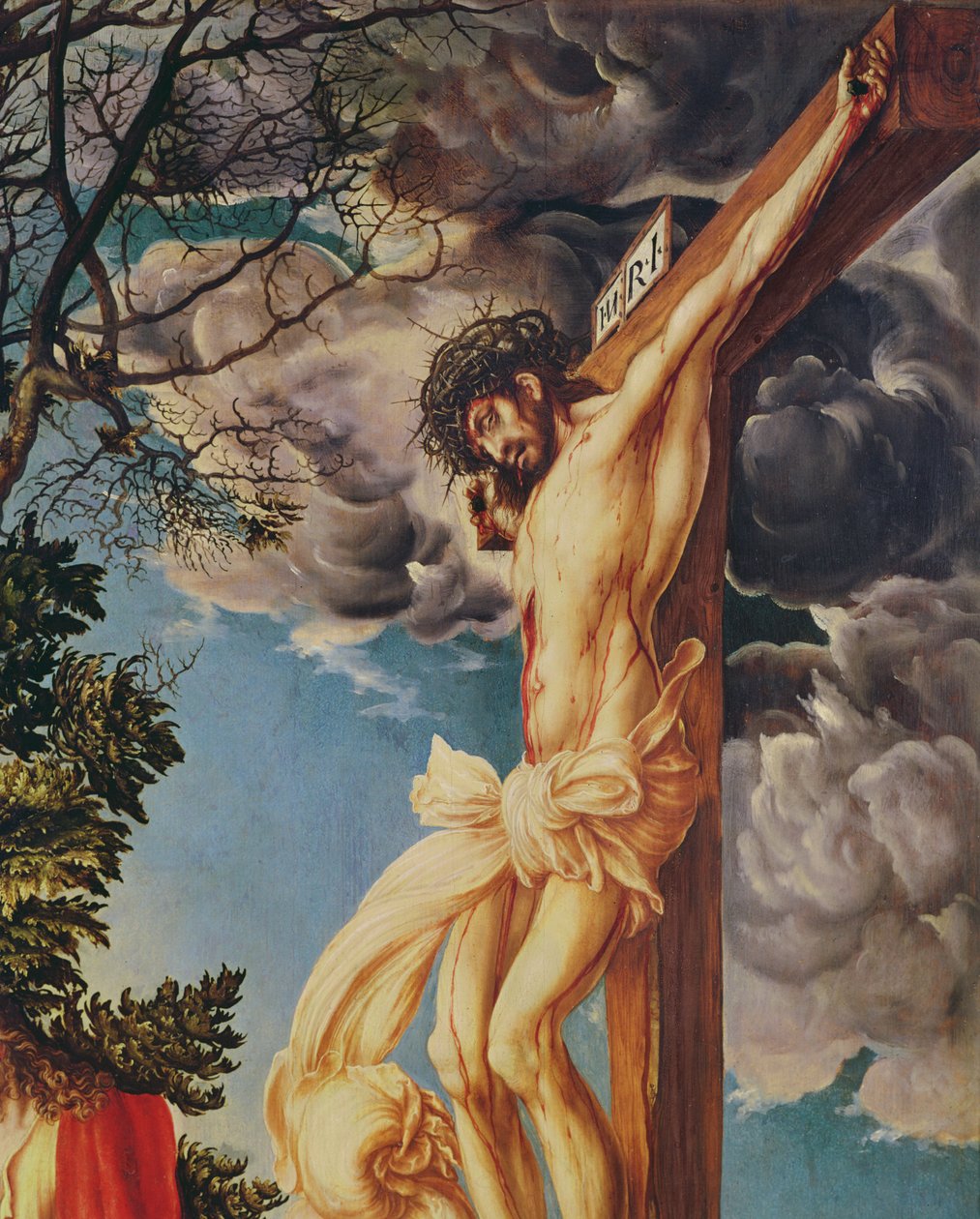Részlet a Keresztrefeszítésből, 1503 olaj, tábla lásd 154025 alkotó: Lucas Cranach the Elder