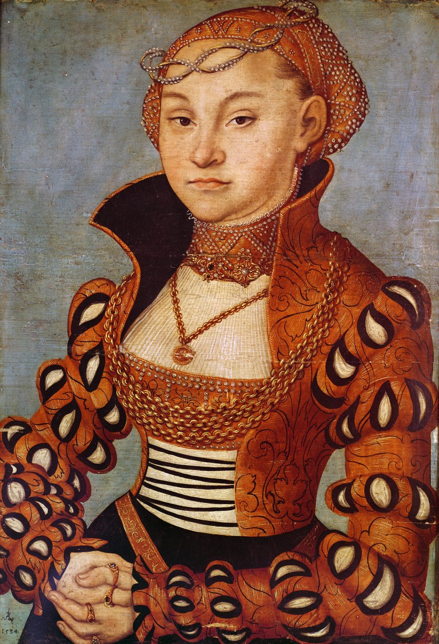 Nemes szász nő portréja, 1534 (olaj, fa) alkotó: Lucas Cranach the Elder