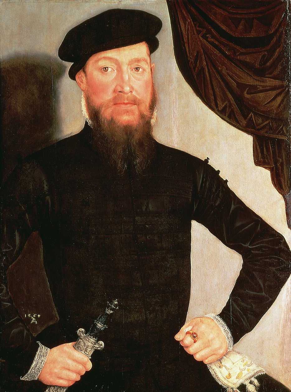 Férfi portré, 1564 (panel) alkotó: Lucas the Younger Cranach