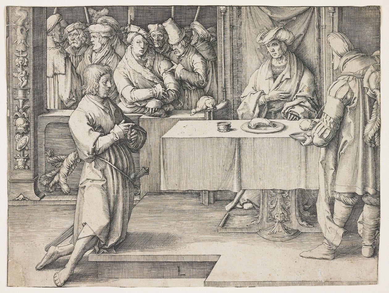 József a fáraó álmait tolmácsolja, 1512 alkotó: Lucas van Leyden