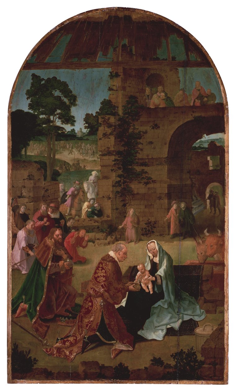 A Mágusok imádása Triptichon (központi panel) alkotó: Lucas van Leyden