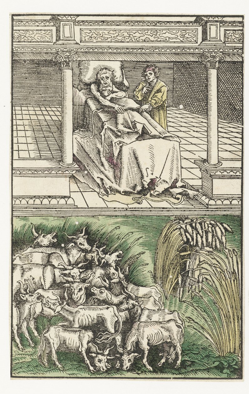 József értelmezi a fáraó álmait alkotó: Lucas Cranach
