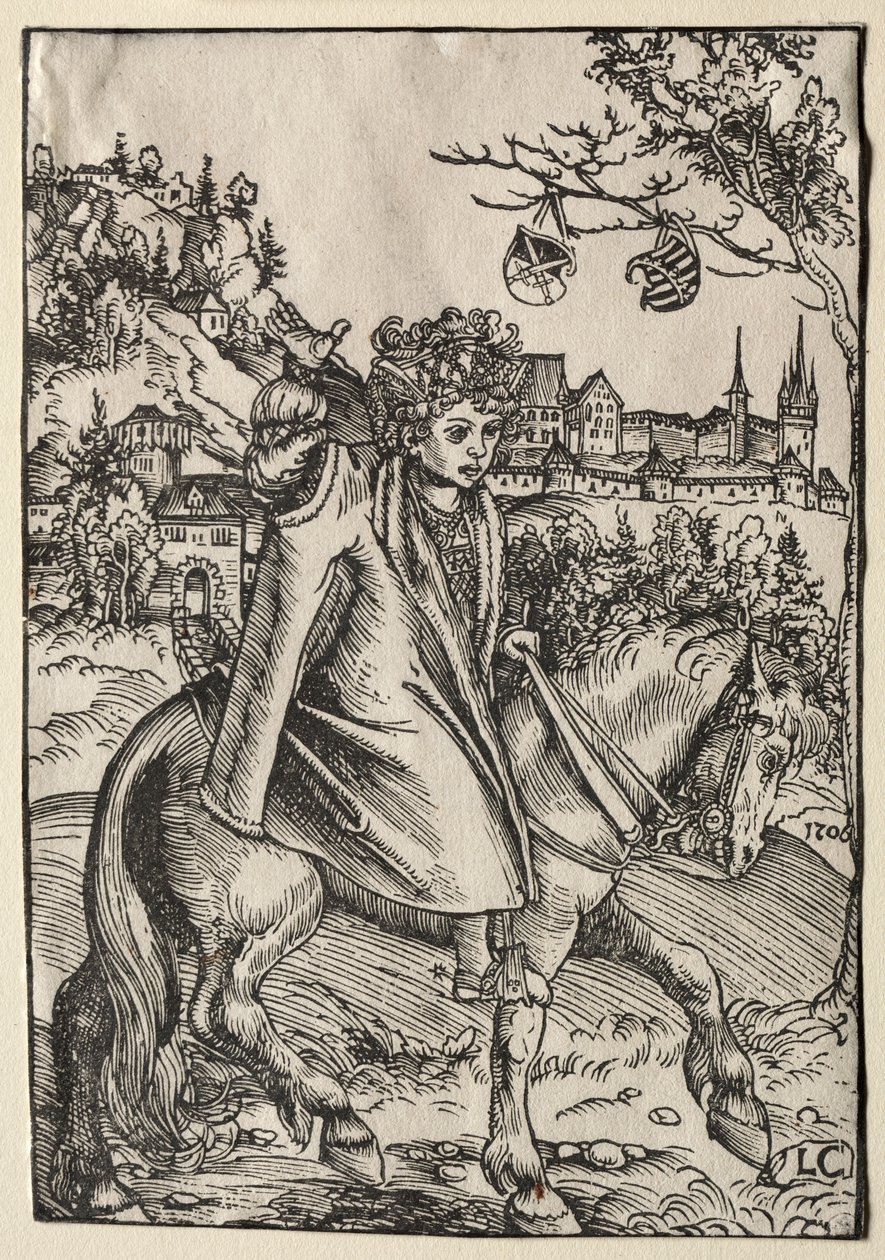 Egy fiú lóháton alkotó: Lucas Cranach