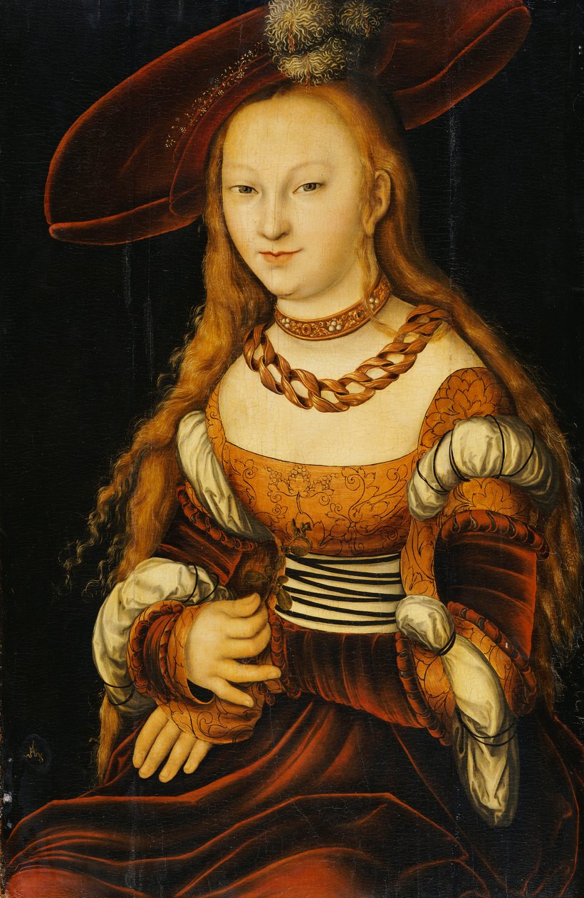 Fiatal hölgy portréja, 1350 körül alkotó: Lucas Cranach