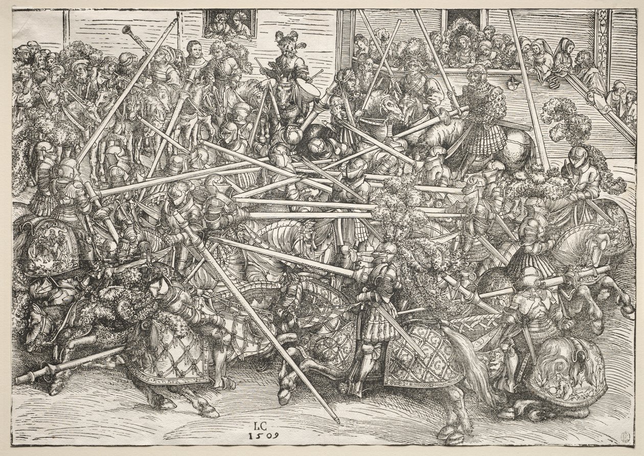 A torna lándzsákkal alkotó: Lucas Cranach