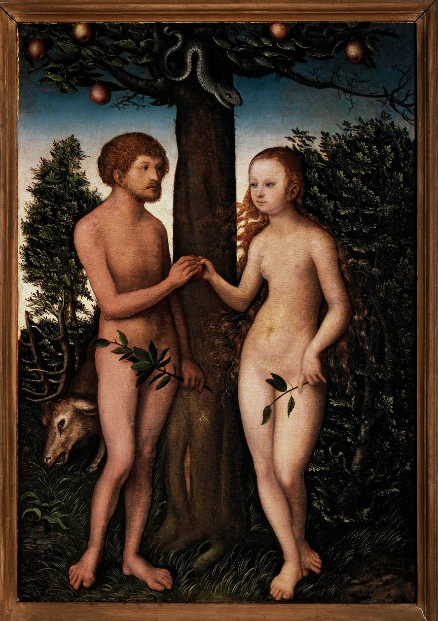 Ádám és Éva. alkotó: Lucas Cranach the Elder