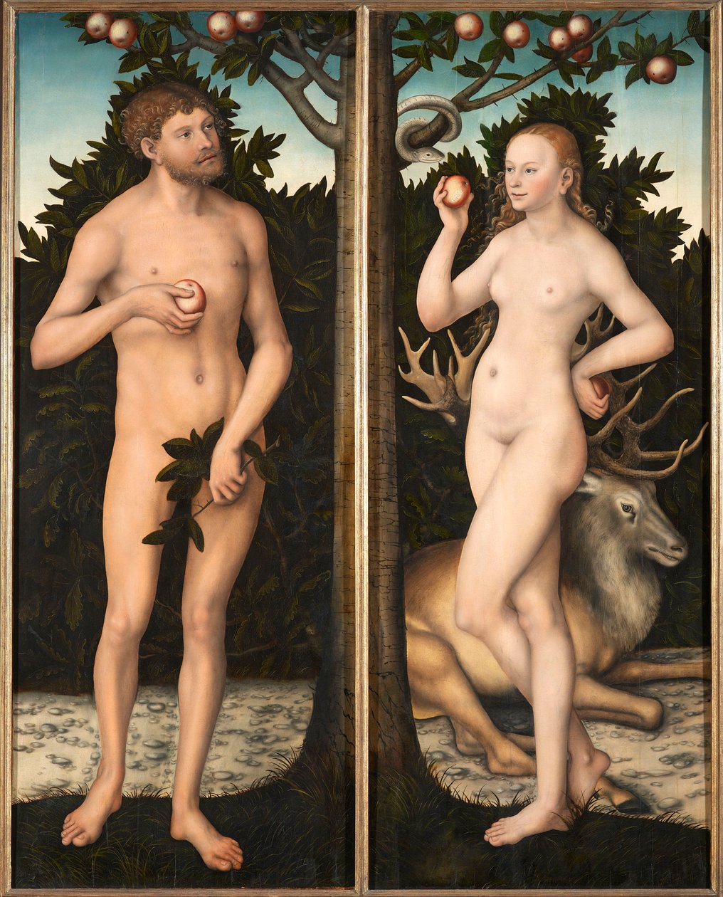 Ádám és Éva. alkotó: Lucas Cranach the Elder