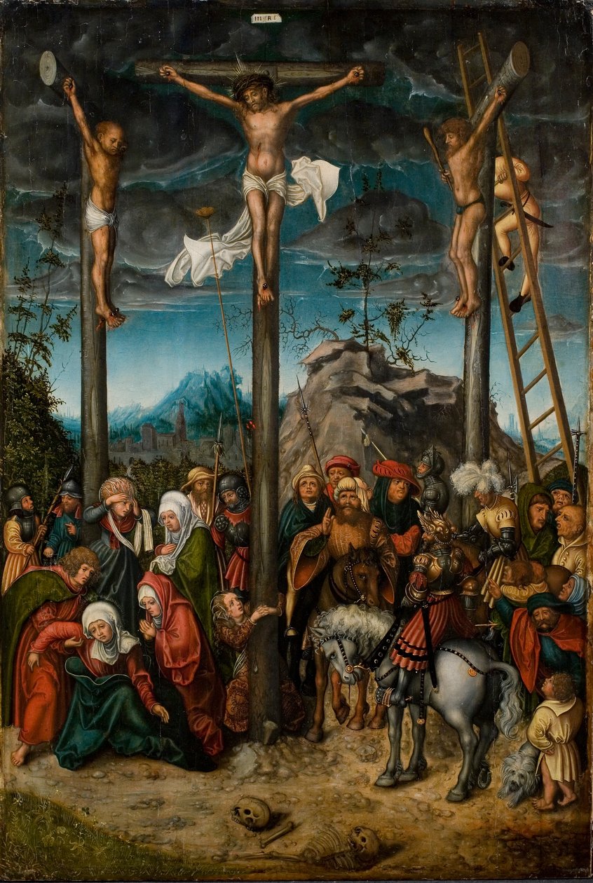 Dán: Korsfæstelsen A keresztre feszítés alkotó: Lucas Cranach the Elder