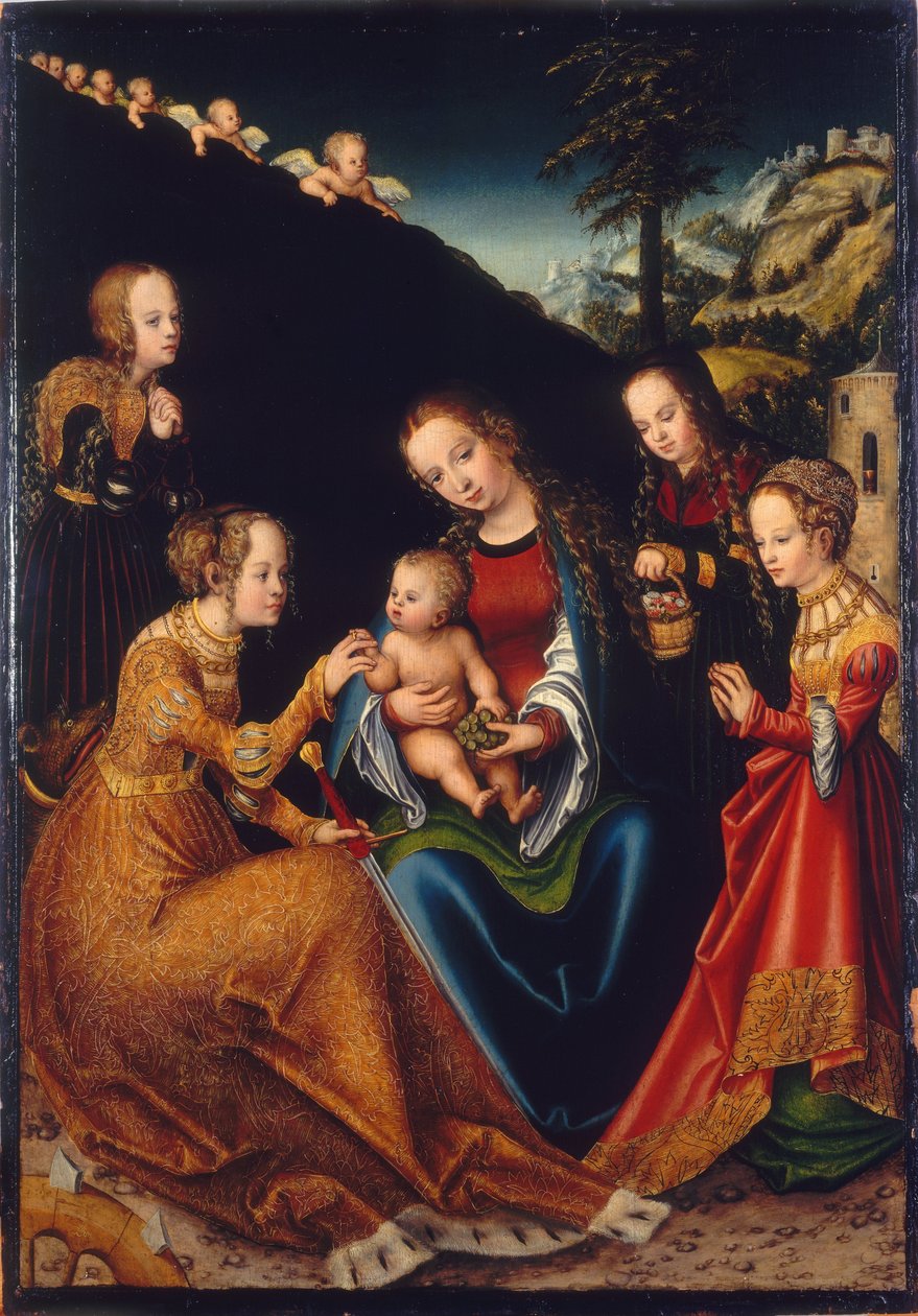 Szent Katalin házassága alkotó: Lucas Cranach the Elder