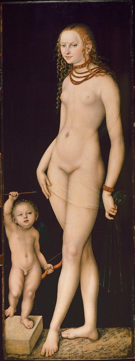 Vénusz és Ámor, 1530 körül. alkotó: Lucas Cranach the Elder