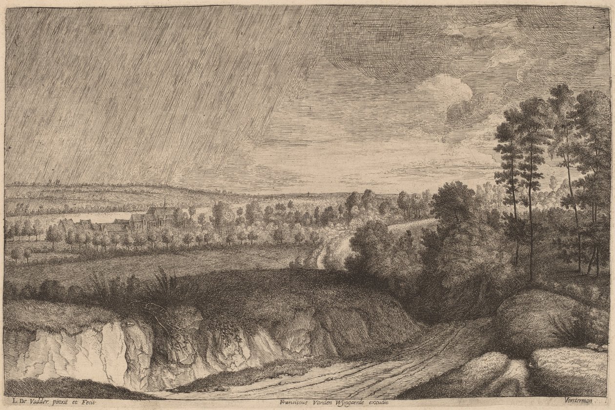 Esős táj alkotó: Lucas Emil Vosterman, after Lodewijk de Vadder