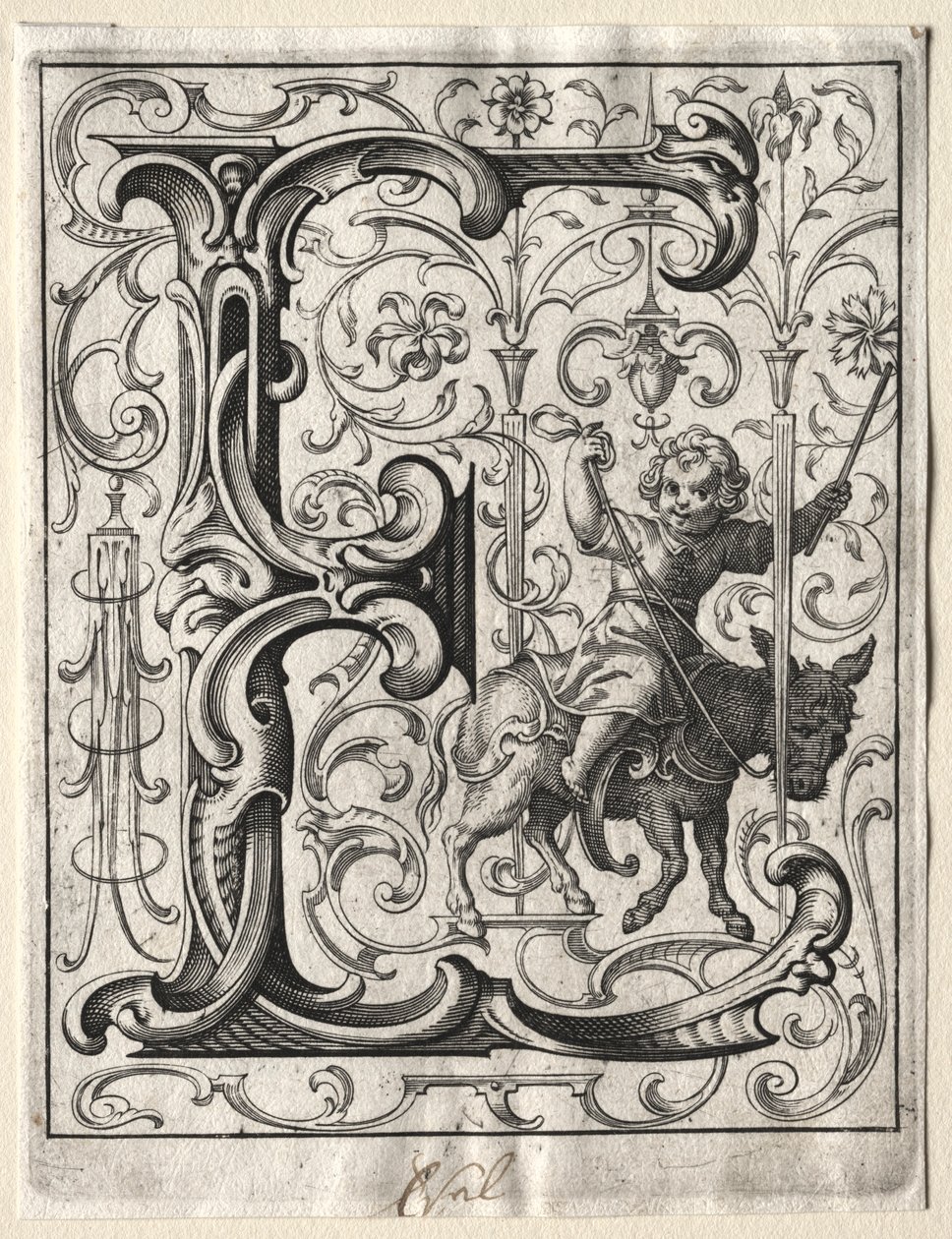 Új ABC-füzet: E, 1627. alkotó: Lucas Kilian