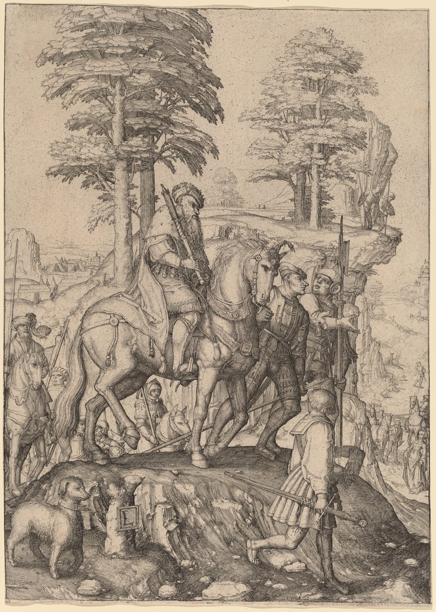 Abigail és Dávid alkotó: Lucas van Leyden