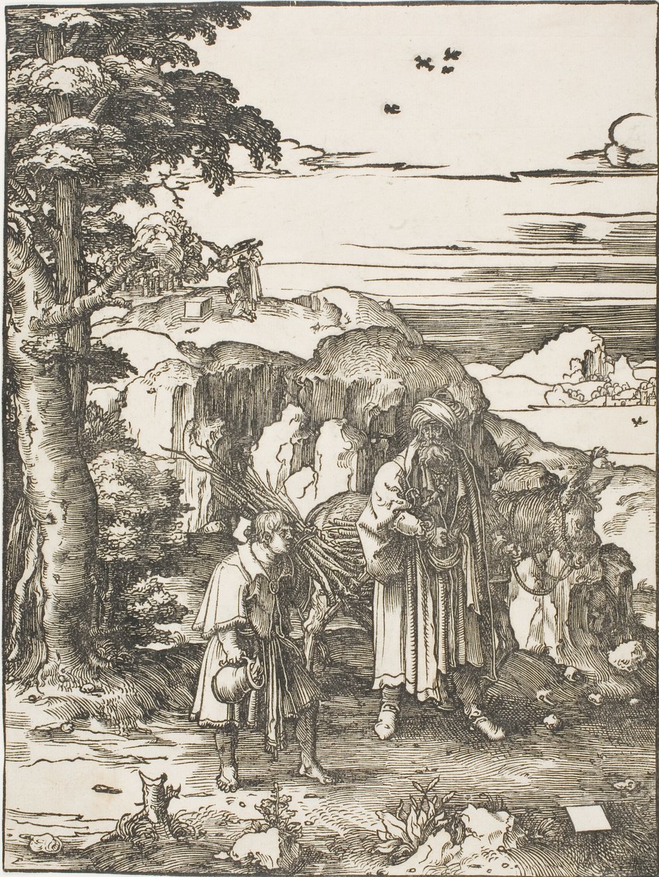 Ábrahám és Izsák alkotó: Lucas van Leyden
