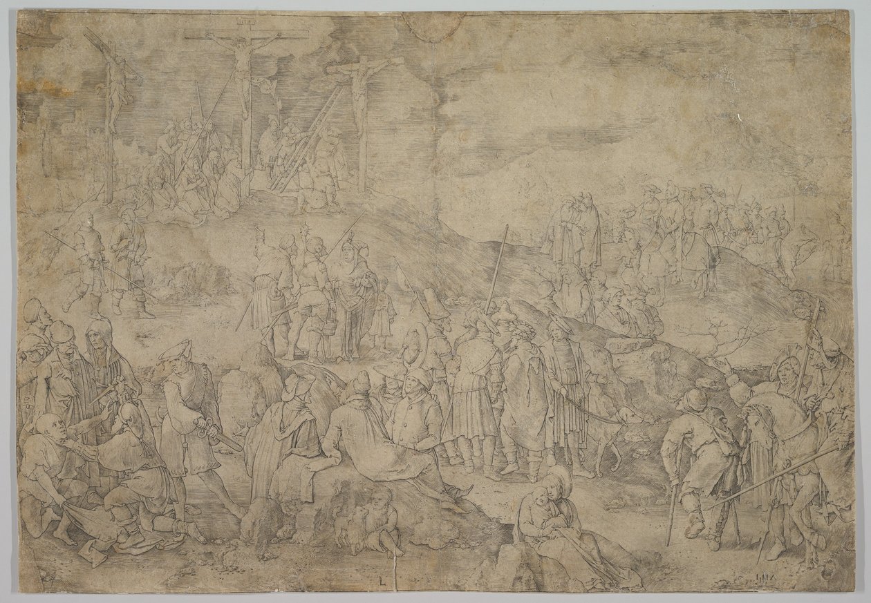 Kálvária Golgota, 1517. alkotó: Lucas van Leyden