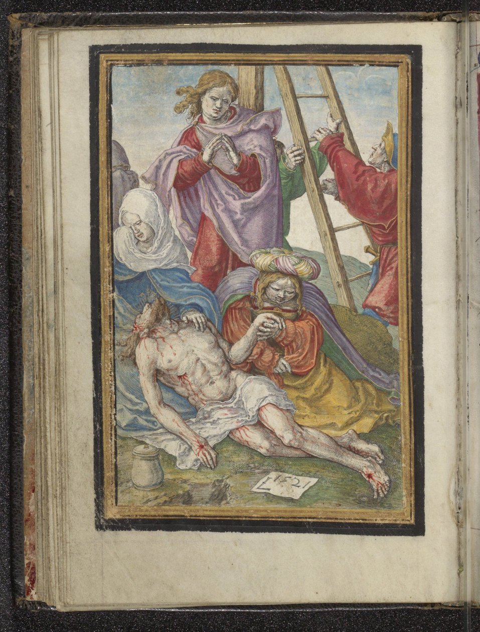 Keresztvétel Krisztus szenvedése (sorozat címe) alkotó: Lucas van Leyden
