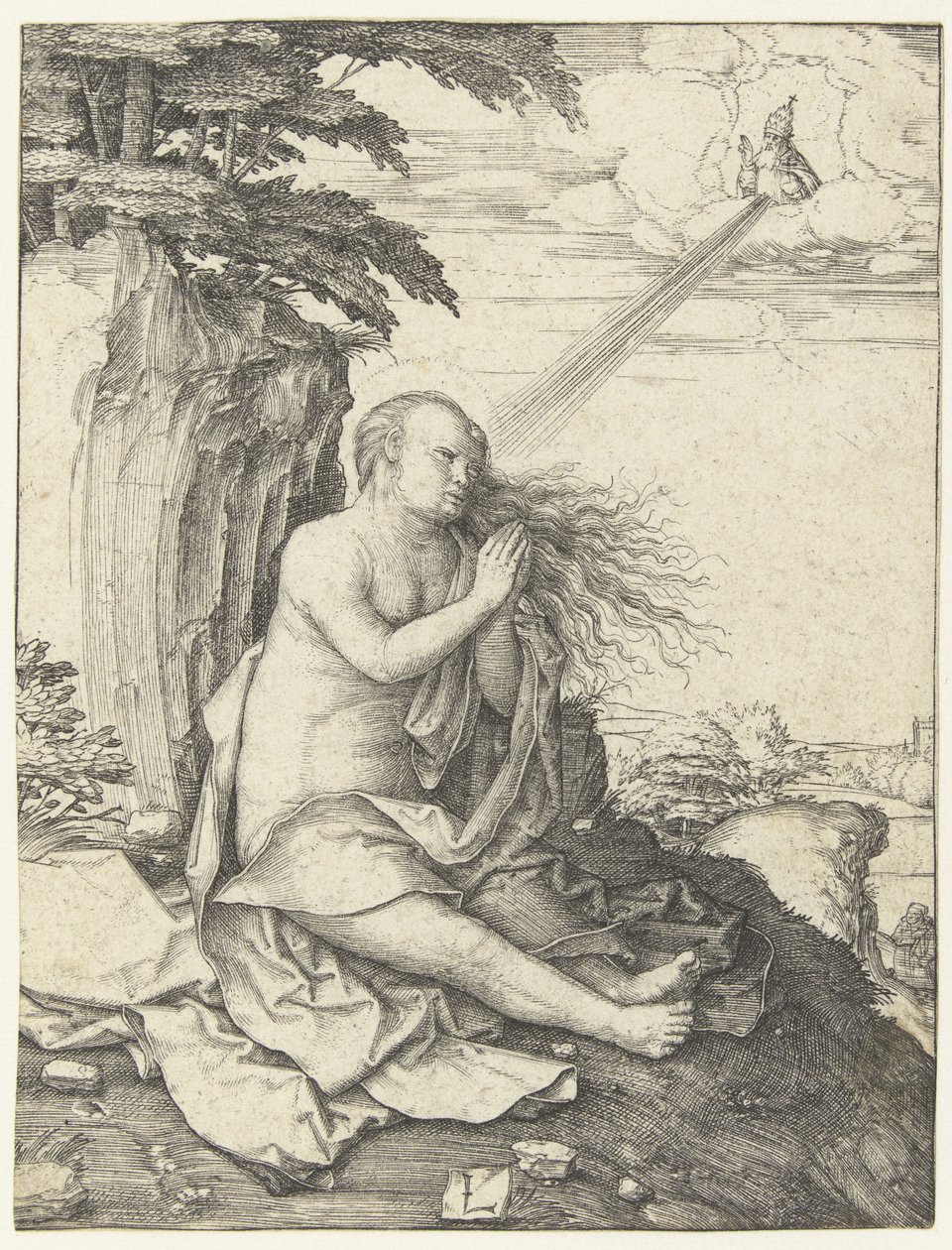 Mária Magdolna a sivatagban alkotó: Lucas van Leyden