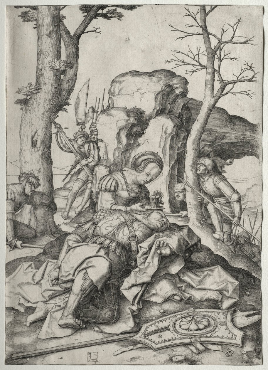 Sámson és Delila, c. 1507. alkotó: Lucas van Leyden