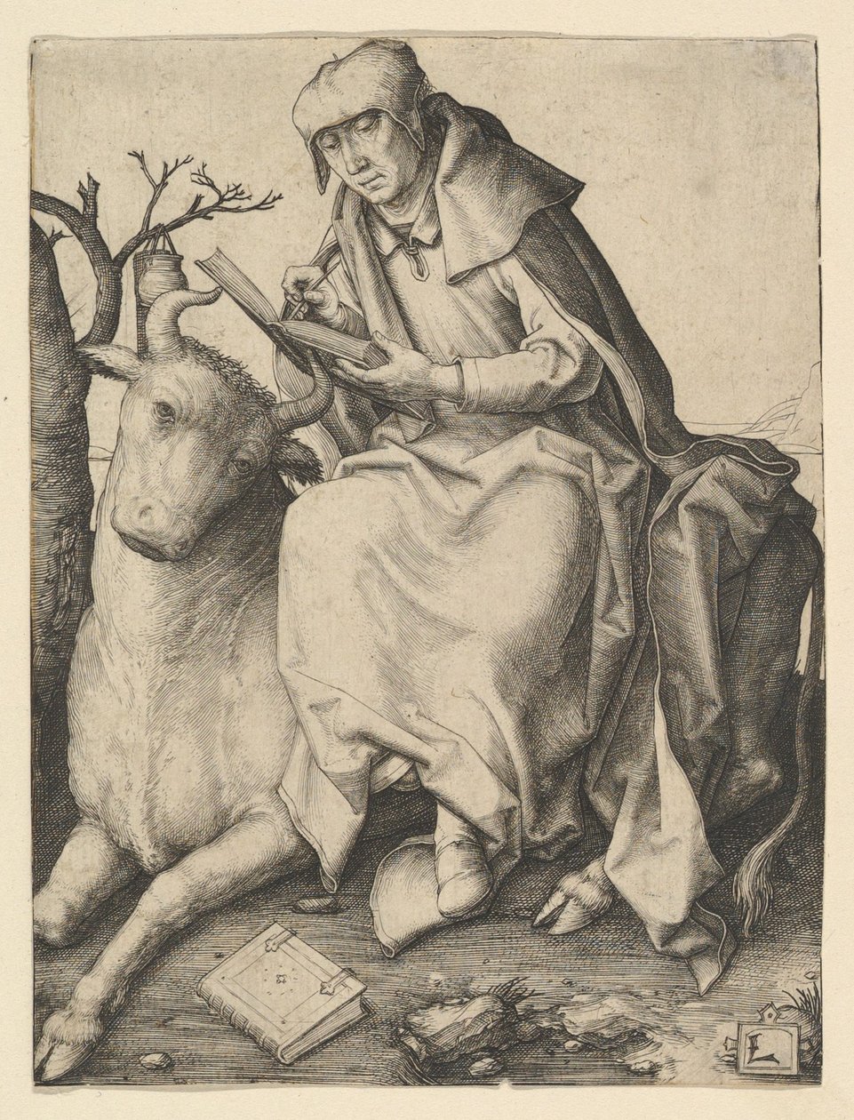 Szent Lukács, kb. 1508. alkotó: Lucas van Leyden