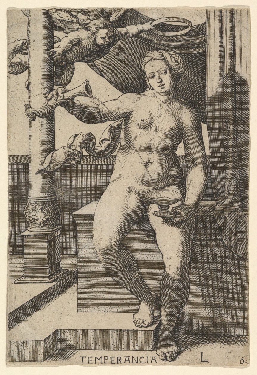 Temperancia Temperancia, 1530. alkotó: Lucas van Leyden