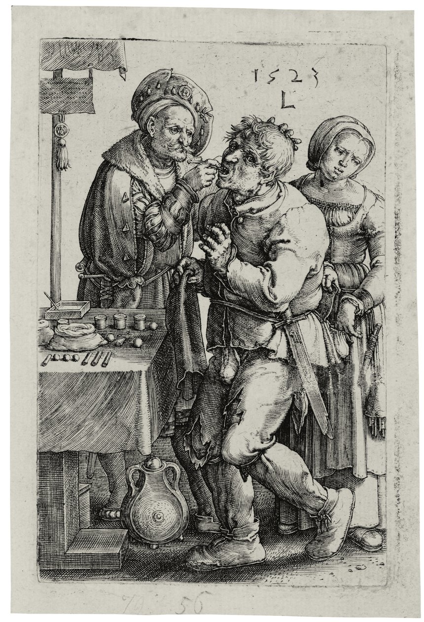 A fogorvos, 1523 alkotó: Lucas van Leyden