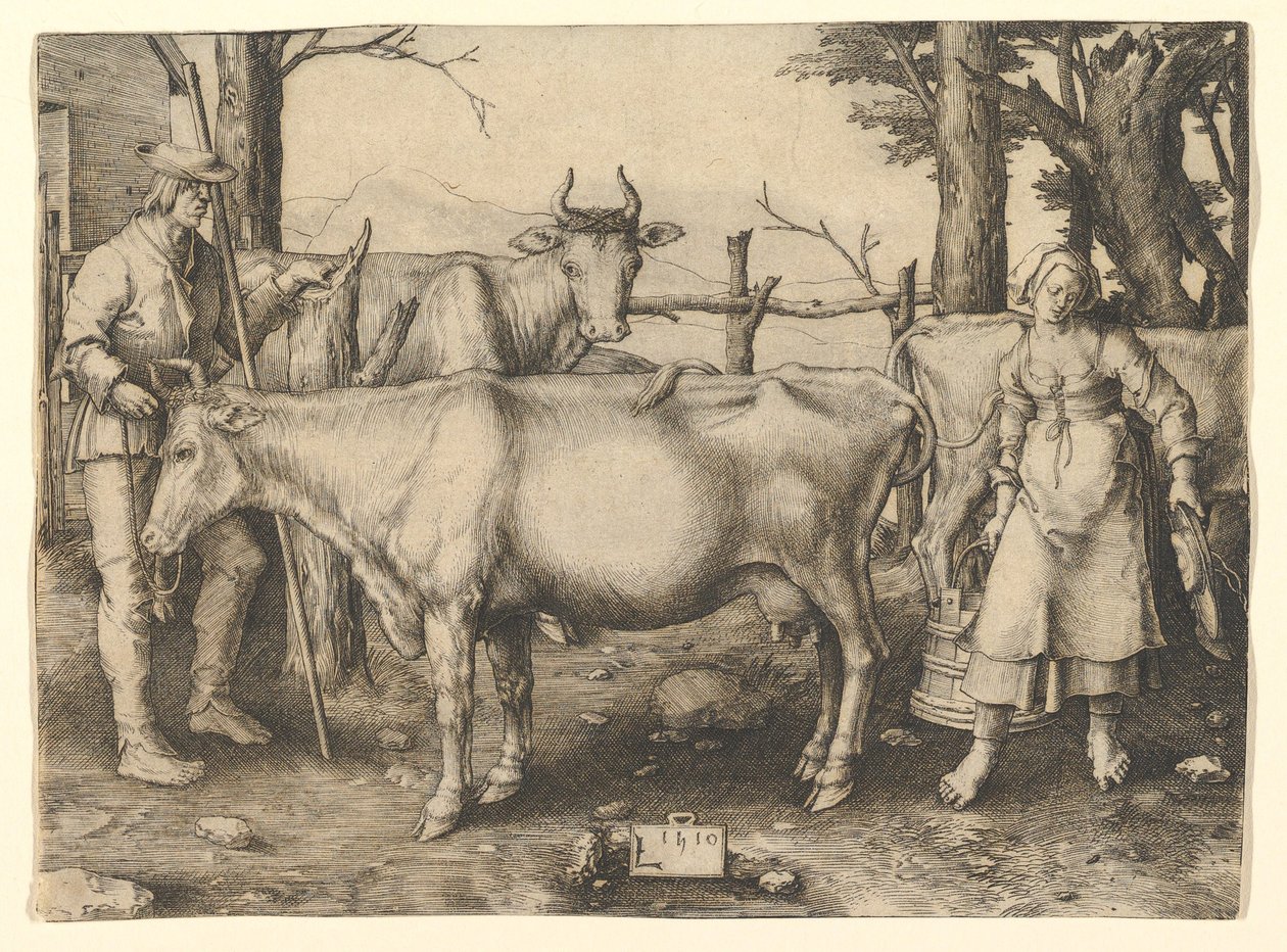 A tejeslány, 1510. alkotó: Lucas van Leyden